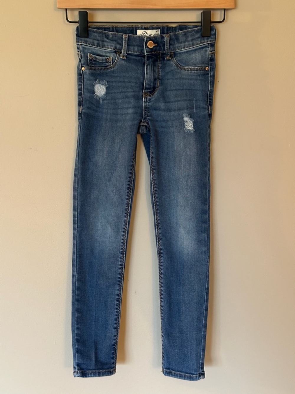 Jordache Blue Skinny Jeans with Minimal Distressing